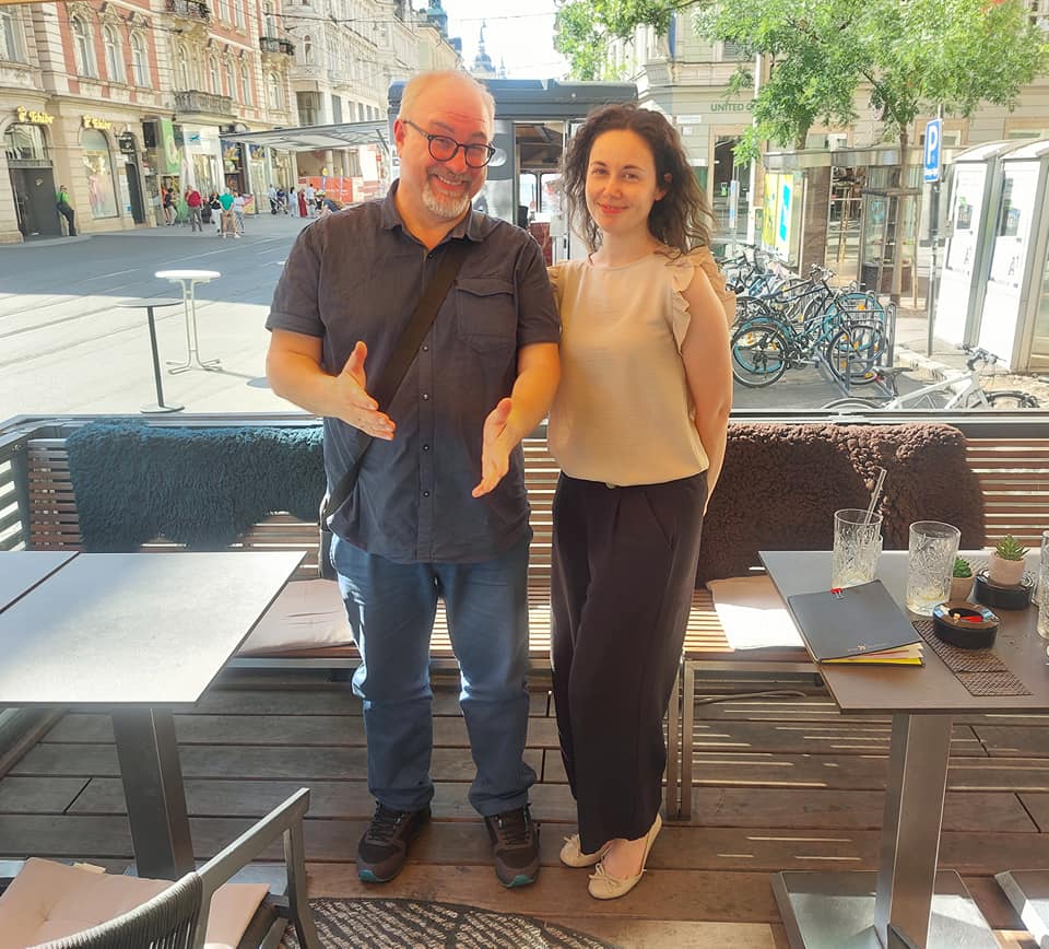 Srđan Mijalković, potpredsednik Prosvjete i moja malenkost u Gracu